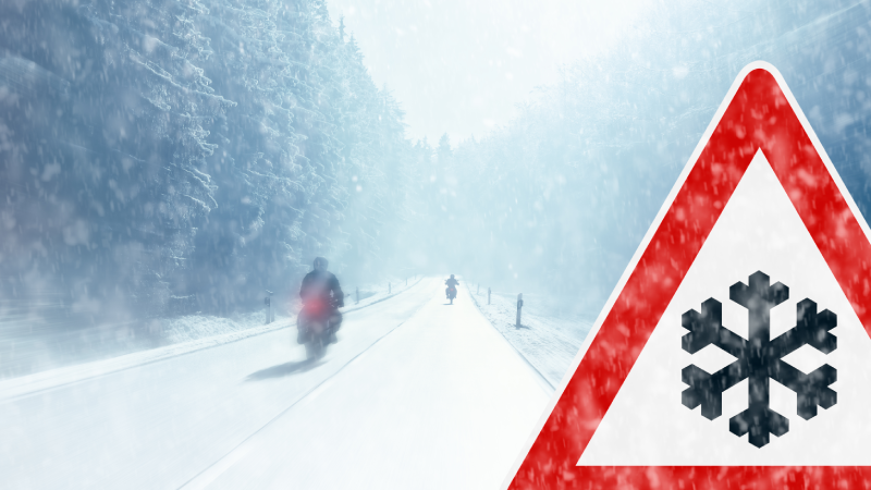 Winter Motorcycling - Caution